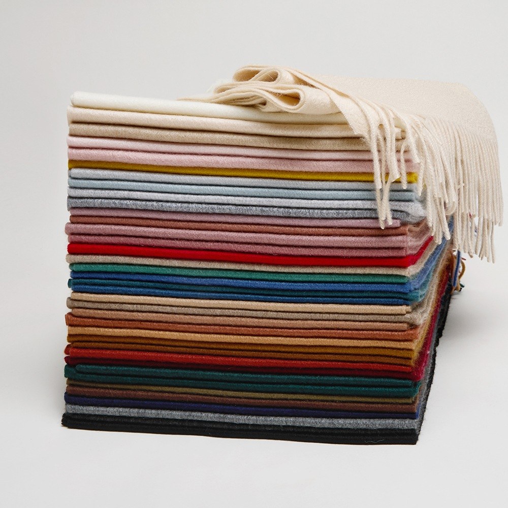 Solid Cashmere Ripple Scarf Solid Cashmere Ripple Scarf