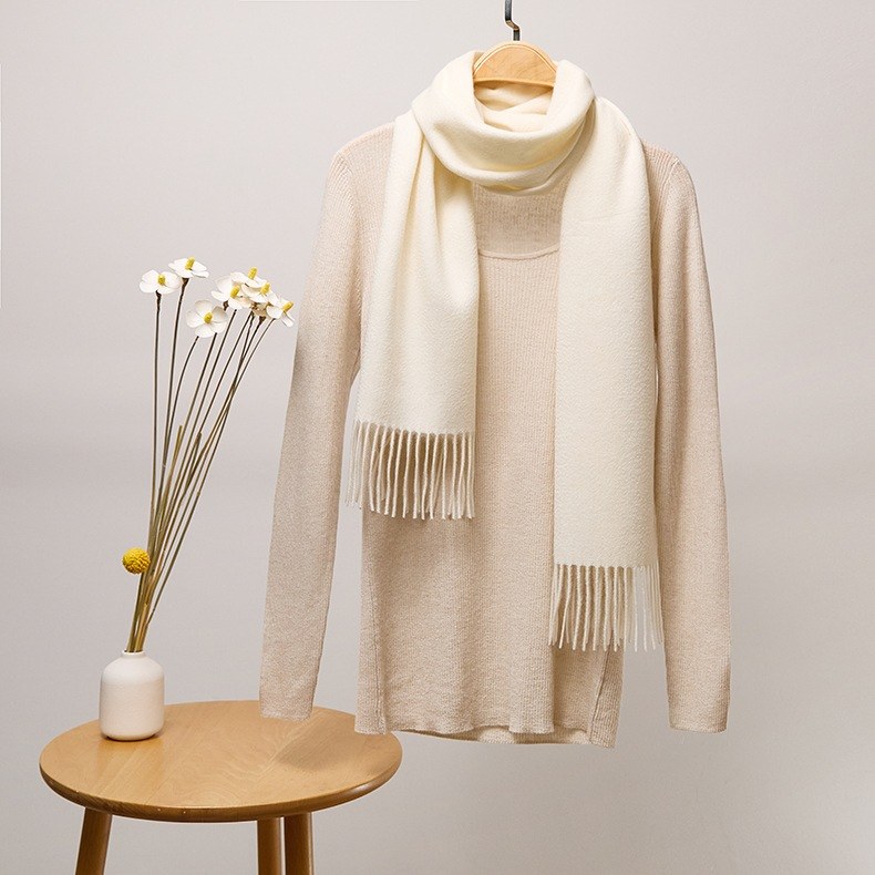 Solid Cashmere Ripple Scarf Solid Cashmere Ripple Scarf