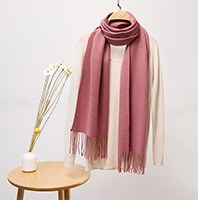 Solid Cashmere Ripple Scarf Rouge Pink