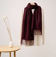 Solid Cashmere Ripple Scarf Pink Purple