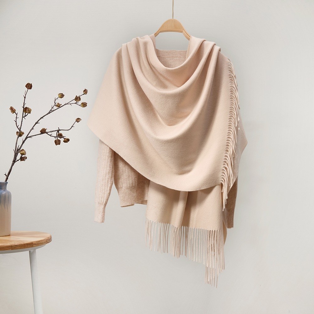 Solid Cashmere Ripple Shawl Solid Cashmere Ripple Shawl