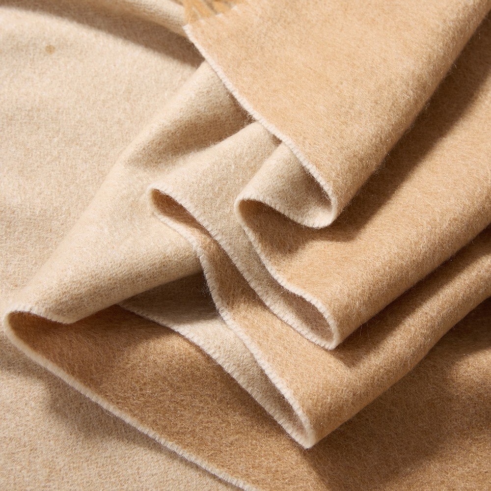 Solid Cashmere Ripple Shawl with Reversible Effect Solid Cashmere Ripple Shawl with Reversible Effect