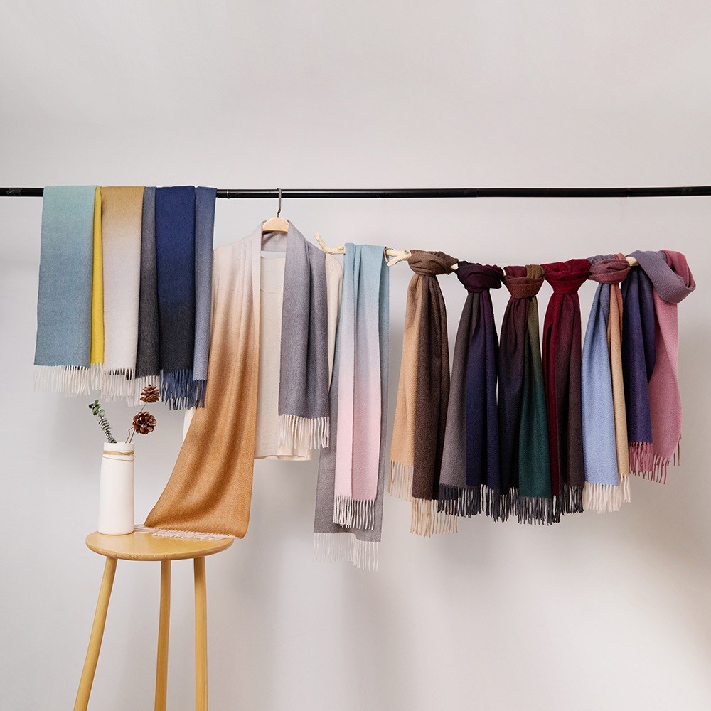 Cashmere Ripple Ombre Scarf — RS26-C144 Cashmere Ripple Ombre Scarf
