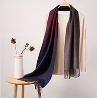 Cashmere Ripple Ombre Scarf — RS26-C144 Black/Gray/Blue Ombre