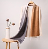 Cashmere Ripple Ombre Scarf — RS26-C144 Gray/Brown Ombre