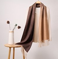 Cashmere Ripple Ombre Scarf — RS26-C144 Brown Ombre