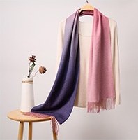 Cashmere Ripple Ombre Scarf — RS26-C144 Pink/Navy Ombre