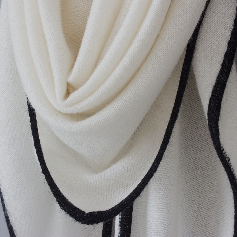 Cashmere Knit Triangle Shawl Cashmere Knit Triangle Shawl