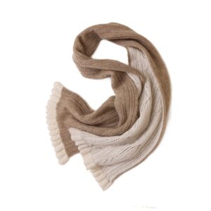 Cashmere Knit Scarf with Rolled Edges — RS26-C207 — RS26-C207