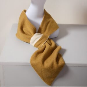 Cashmere Knit Scarf with Rolled Edges — RS26-C210 — RS26-C210