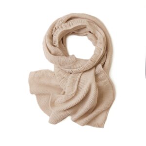 Cashmere Knit Scarf with Rolled Edges — RS26-C212 — RS26-C212