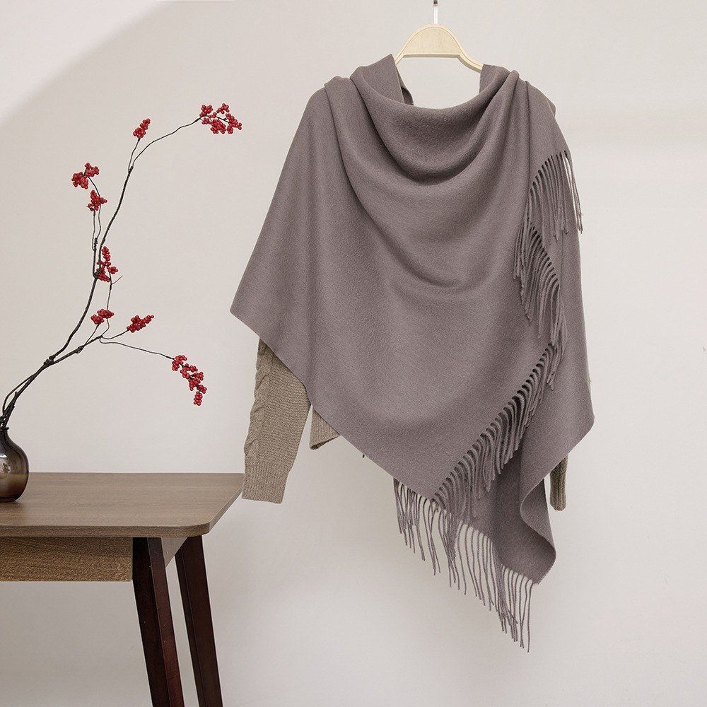Solid Ripple Wool Shawl Solid Ripple Wool Shawl