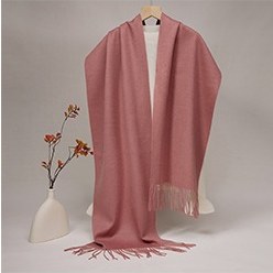 Solid Lambswool Scarf Coral Pink