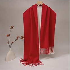 Solid Lambswool Scarf Red