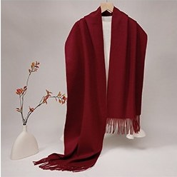 Solid Lambswool Scarf Burgundy