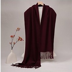 Solid Lambswool Scarf Deep Burgundy