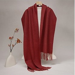 Solid Lambswool Scarf Heather Vintage Red