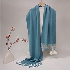 Solid Lambswool Scarf Klein Blue