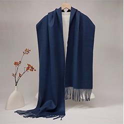 Solid Lambswool Scarf Light Blue