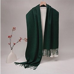 Solid Lambswool Scarf Forest Green