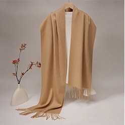 Solid Lambswool Scarf Camel