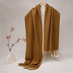 Solid Lambswool Scarf Amber