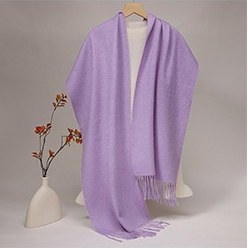Solid Lambswool Scarf Heather Purple