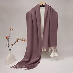 Solid Lambswool Scarf Rose Purple