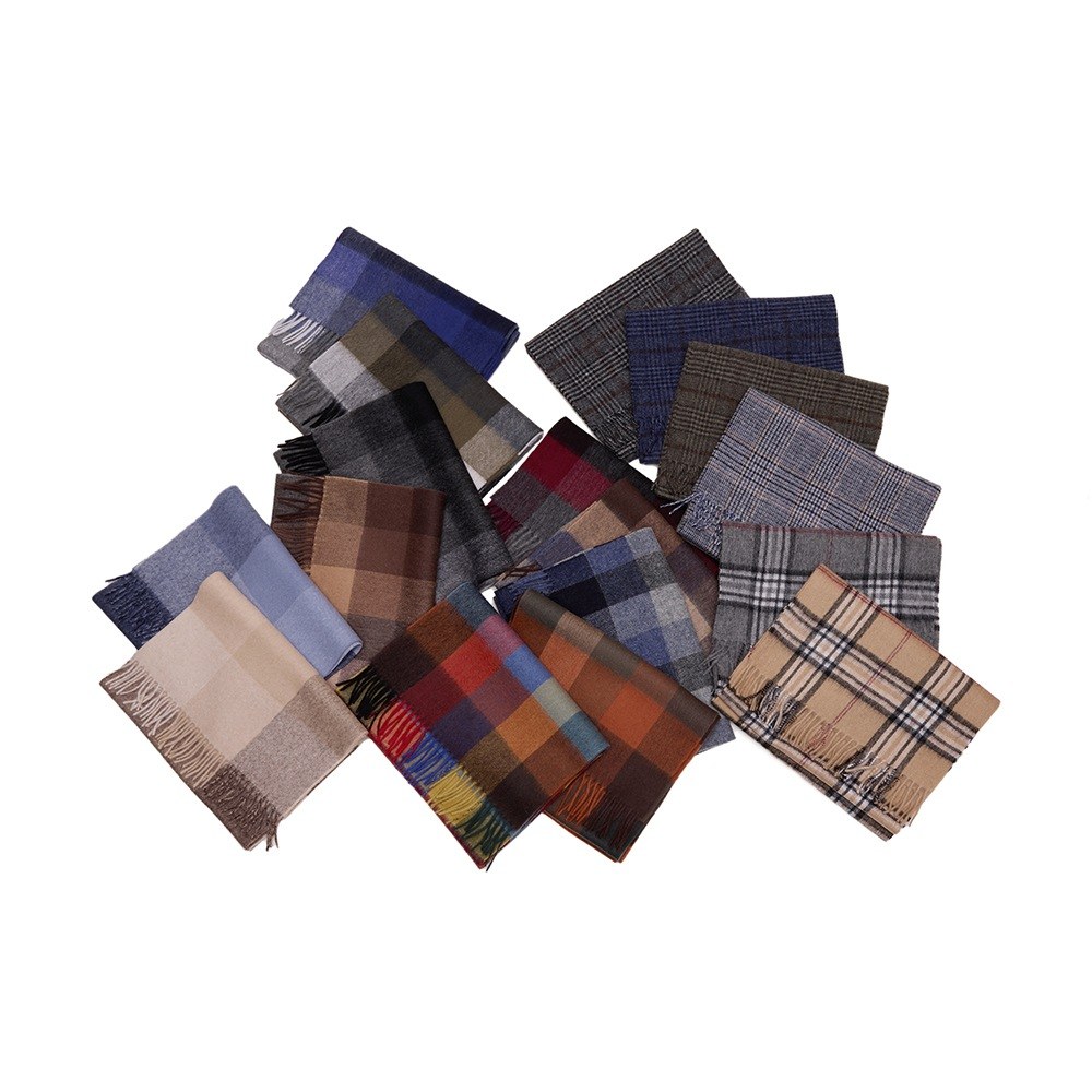 Ripple Wool Yarn-Dyed Check Scarf Ripple Wool Yarn-Dyed Check Scarf