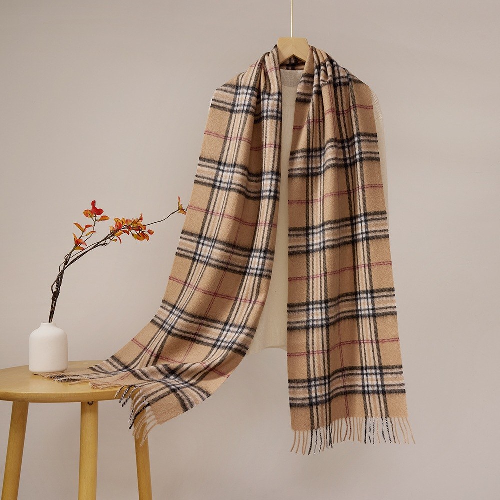 Ripple Wool Yarn-Dyed Check Scarf Ripple Wool Yarn-Dyed Check Scarf