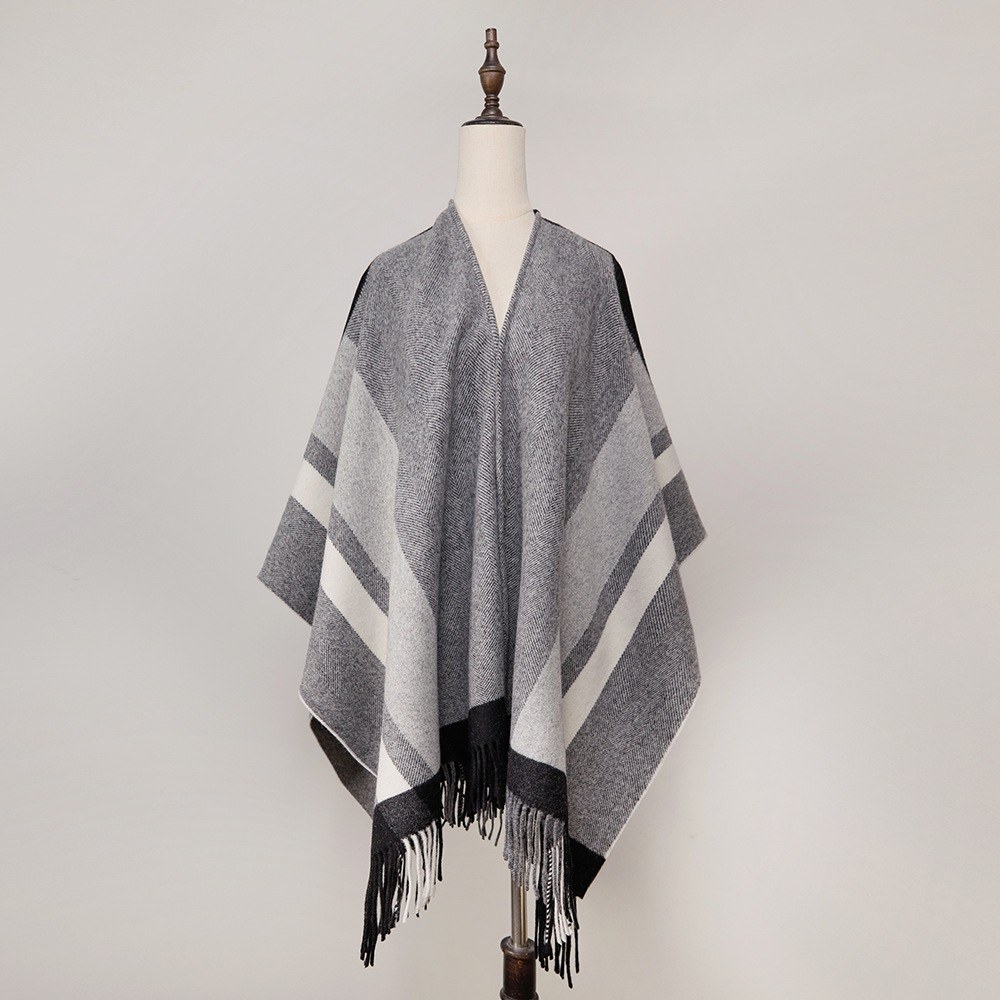 Wool Scarf with Contrast Border — RS26-W046 Wool Scarf with Contrast Border