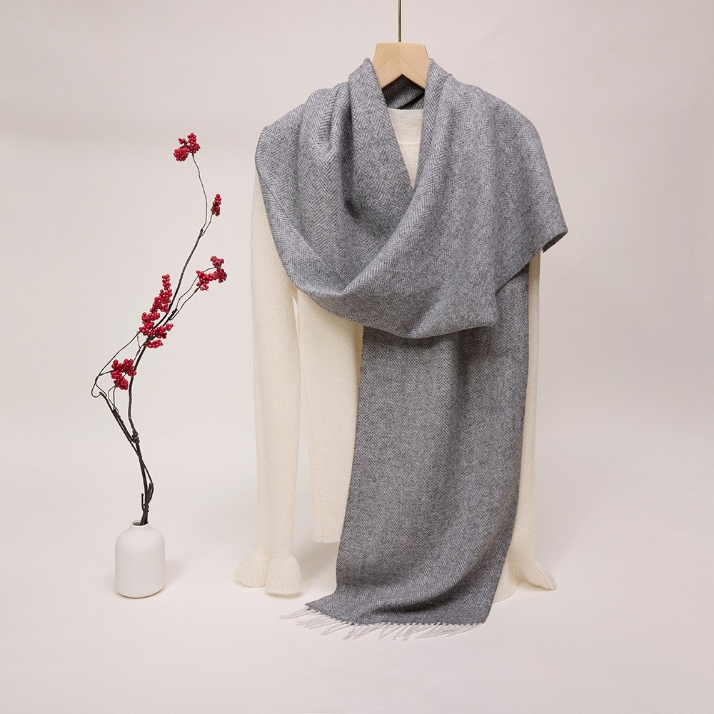 Wool Herringbone Scarf Wool Herringbone Scarf
