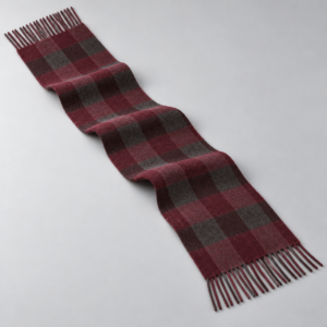 ruisong checked wool burgundy charcoal check main