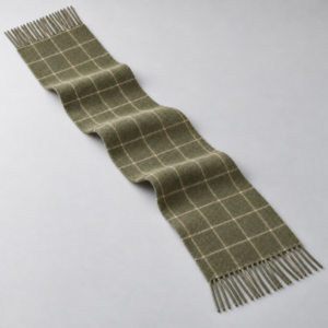 ruisong checked wool olive oat windowpane main