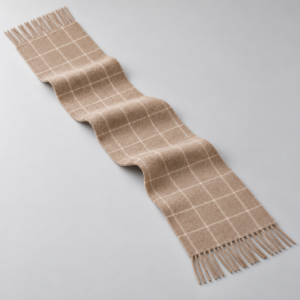 ruisong checked wool sand ivory windowpane main