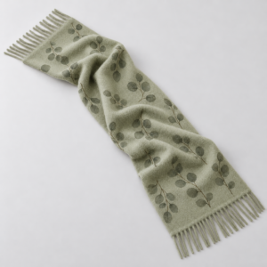 ruisong printed wool sage leaves main