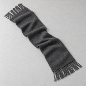RUISONG Charcoal Grey wool scarf — full scarf