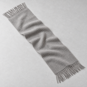 RUISONG Light Grey wool scarf — full scarf