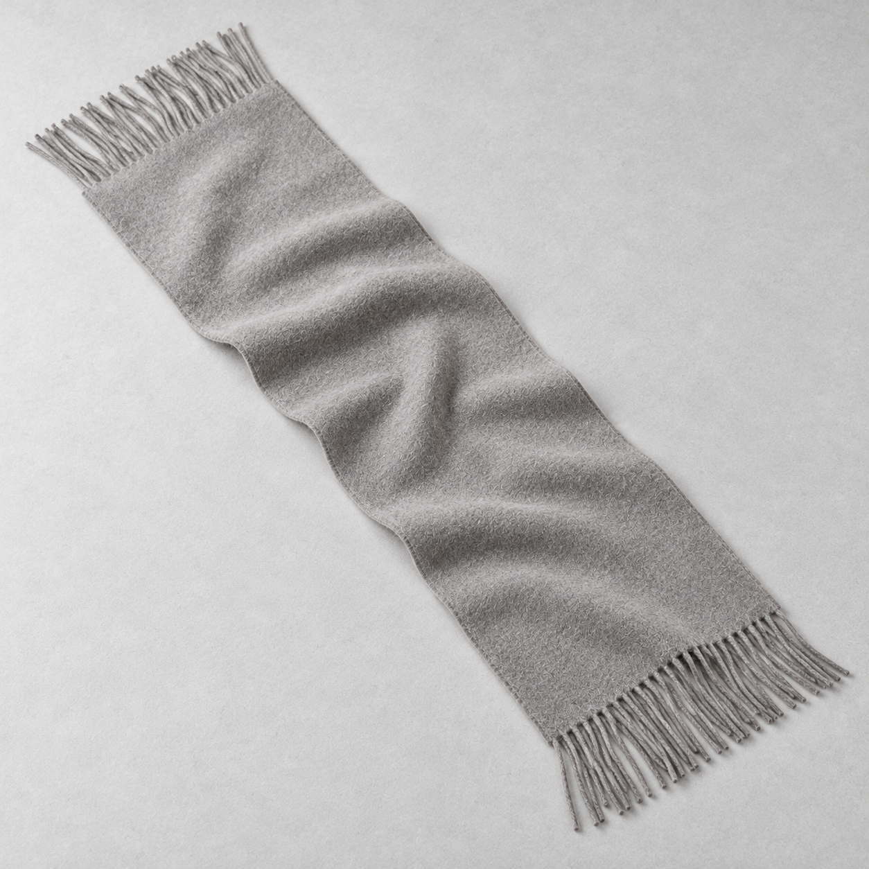 RUISONG Light Grey wool scarf — full scarf RUISONG Light Grey wool scarf — full scarf